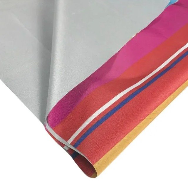 300D Recycled Polyester Oxford Striped Silver Coating UV Outdoor Cover Fabric — product image 2