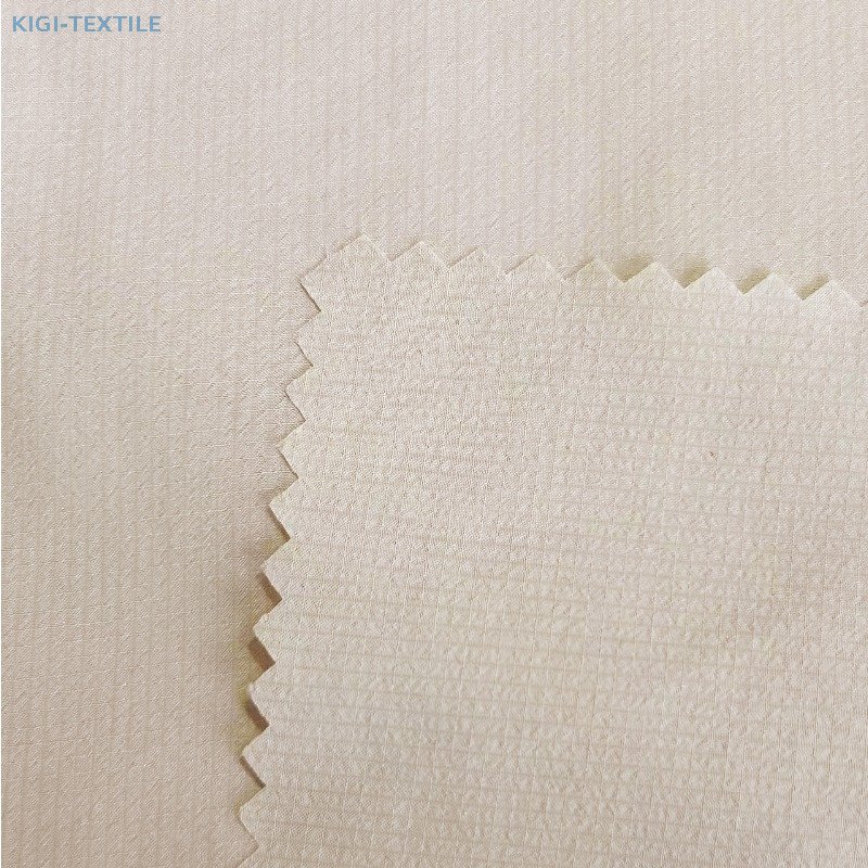 Recycled Nylon Bubble Grid Stripe Lightweight Fabric with Fluorine-Free Waterproof Finish — product image 3