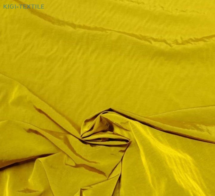380T 20D Recycled Nylon Crinkle Bronzed Metallic Crepe Taffeta Fabric 70gsm for Down Jacket — product image 2