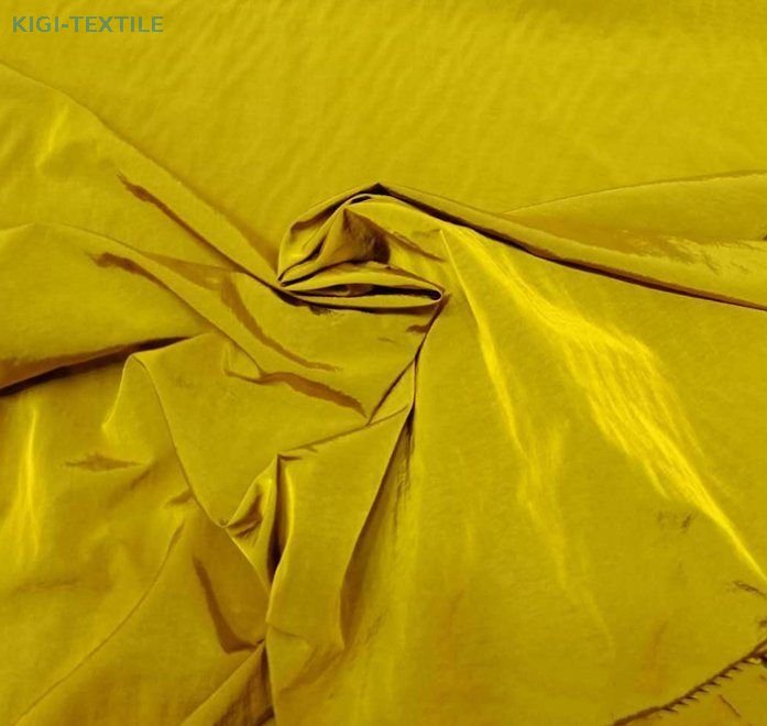 380T 20D Recycled Nylon Crinkle Bronzed Metallic Crepe Taffeta Fabric 70gsm for Down Jacket — product image 3