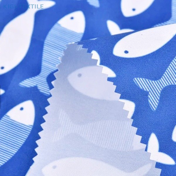 Fish Printed 300D Recycled Polyester Oxford Fluorine-Free Waterproof Fabric 130gsm — product image 3