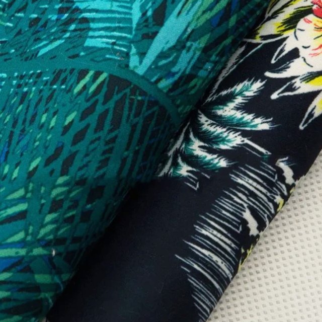 Recycled Polyester Printed Peach Skin Microfiber Moisture-Wicking Quick-Dry Waterproof Fabric for Beach Shorts 200gsm — product image 2