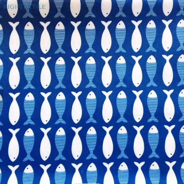 Fish Printed 300D Recycled Polyester Oxford Fluorine-Free Waterproof Fabric 130gsm — product image 4