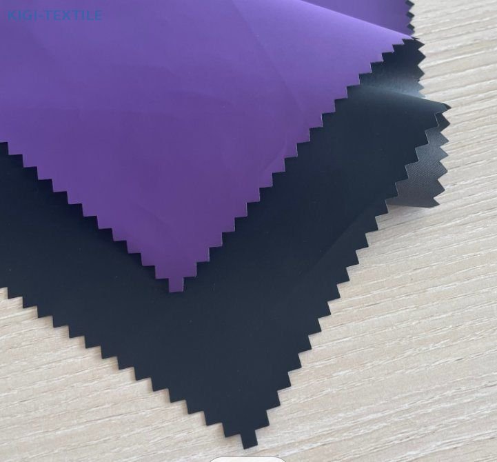 50D 240T Recycled Polyester Pongee with Transfer PU Film Waterproof Fabric — product image 2