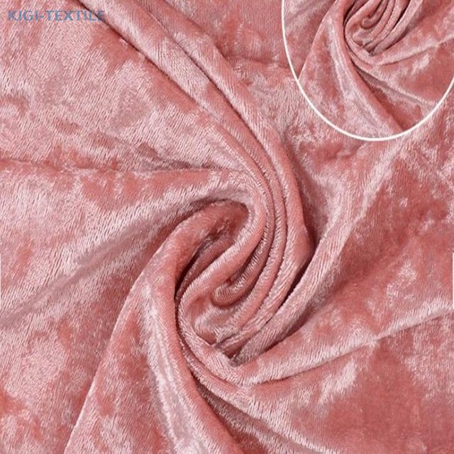 Recycled Polyester Spandex Stretch Velvet Fabric for Dress 240gsm — product image 2
