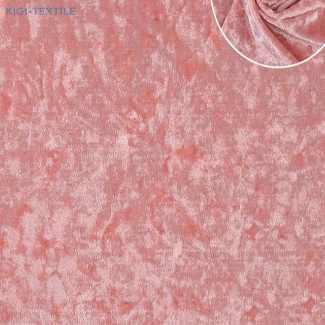 Recycled Polyester Spandex Stretch Velvet Fabric for Dress 240gsm — product image 3