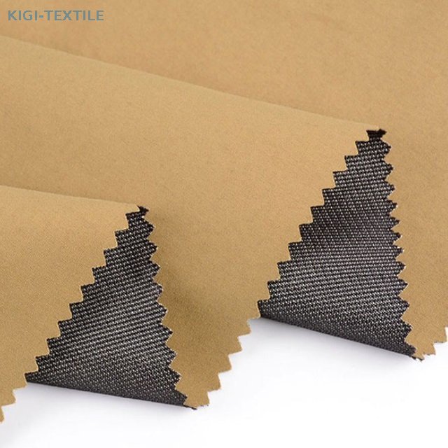 Recycled Polyester Peach Skin Fluorine-Free TPU 3-Layer Laminated Mesh Fabric 390gsm — product image 3