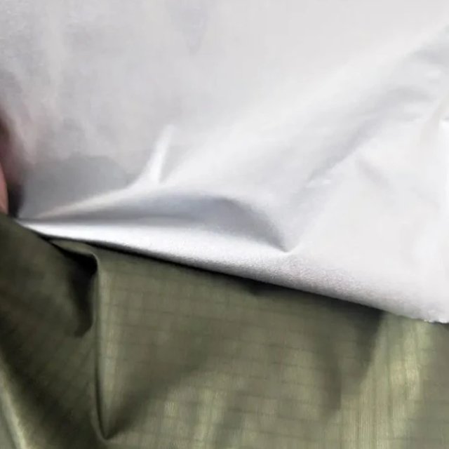 20D 400T Recycled Nylon Ripstop Taffeta with Hot-Silver Coating UV Resistant for Garment Outdoor 68gsm — product image 2