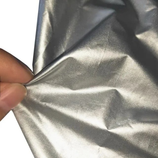 20D 400T Recycled Nylon Ripstop Taffeta with Hot-Silver Coating UV Resistant for Garment Outdoor 68gsm — product image 4